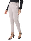 Smarty Pants Women's Cotton Lycra High Raise Waist Ankle Length Grey Formal Trouser