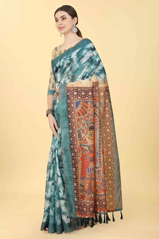 Blossom’s Festive Glow Saree-SZ-INDIGO-1420