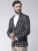 Hangup Men Standard Checkered Men Formalwear-D79CheckBlazer