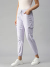 Women's Lavender Solid Jogger Denim Jeans-JO-22045A-Lavender