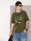 Dillinger Olive Graphic Oversized T-shirt-DLMOV278OGRN-S