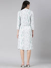 Women Off White Printed A-Line Dress-AE-15936-Offwhiteseagreen