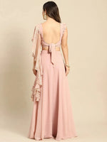 Flared skirt with crop top in Powder Pink