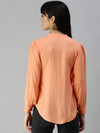 Women's Pink Solid Tops-BLZ-02-Peach