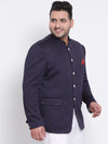 Hangup Men Standard Solid Men Formalwear-D101_5Button_Blazer1