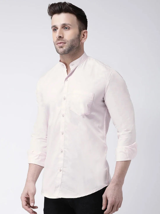 Hangup Men Slim Solid Shirts-BenPinkShirt