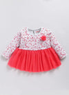 Mimino Indi Baby Girls Below Knee Party Dress (Pink, Full Sleeve)-IGFRKMN666_12/18