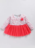 Mimino Indi Baby Girls Below Knee Party Dress (Pink, Full Sleeve)-IGFRKMN666_12/18