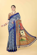 Blooming Petal Charm Saree-SZ-INDIGO-1416