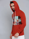 Men Orange Solid Sweatshirt-SCAW-35-Rust