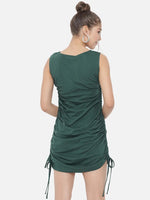 Green Ruched Bodycon Dress