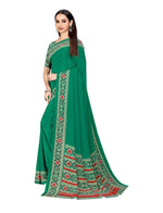 Vimla Women's Green Crepe Silk Uniform Saree with Blouse-5210_PM