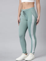 Women Solid Slim Fit Sea Green Track Pant-AF-1612-Seagreen