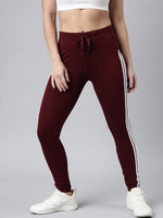 Women Solid Slim Fit Maroon Track Pant-AF-1612-Maroon