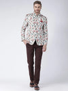 Hangup Men Standard Printed Men Formalwear-D485ButtonBlazer