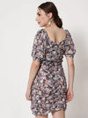 Multi Print Ruching Dress