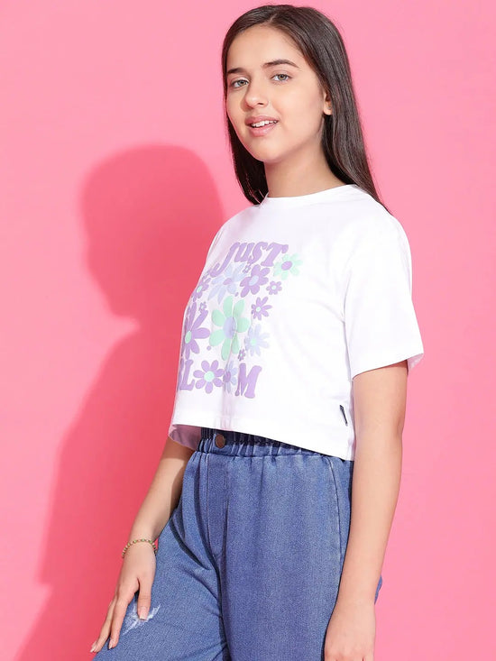 Lil Tomatoes Girls Cotton Crop Top-GGT-S24-1483_WHITE_28