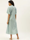 Kaftan Dress in Powder Blue Print