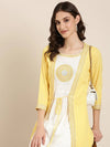 Women Off White Solid Anarkali Kurta-GW-4078-Offwhite