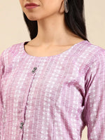 Women's Lavender Solid Straight Kurta-SKC-3311-Lavender