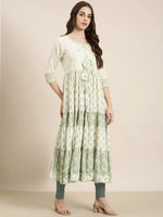 Women Cream Paisley Anarkali Kurta-RF-1742A-Cream