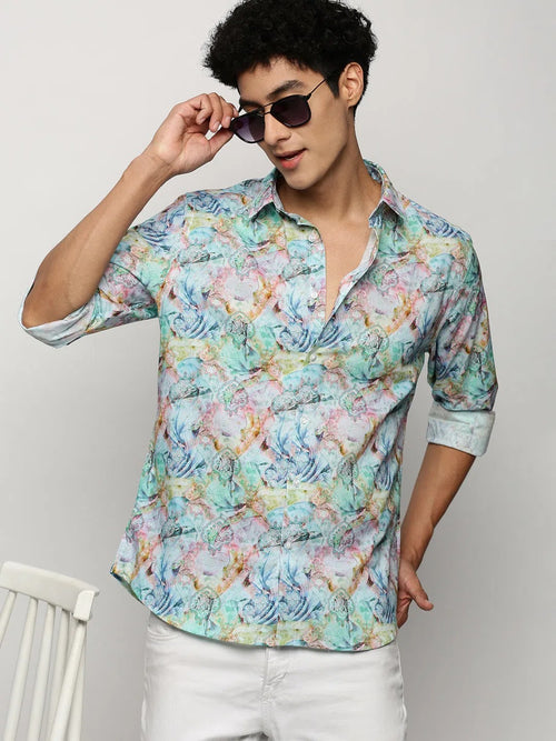 Men Multi Printed Shirt-PRISM-M204-1633-Multi