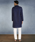 Hangup Men Standard Printed Men's Indian Wear-ST1011285_Navy_Lkurta