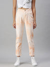 Women's Denim Orange Mom Fit Jeans-GZ2616-Orange