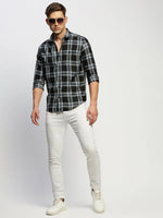 Men Black Checked Shirt-BRICHCHECKS-5615-Black