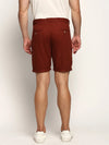 Men Rust Solid Shorts-ORBIT-2-Rust