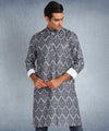 Hangup Men Standard Printed Men's Indian Wear-ST1011271_Grey_PrntLkurta