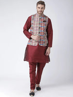 Hangup Men Standard Printed Men's Indian Wear-54APrintedNehru