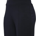 Smarty Pants Women's Ployester Lycra Bell Bottom Navy Blue Formal Trouser-SMPT-904D-S