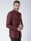 Hangup Men Standard Checkered Men Formalwear-F3_5B_Blazer