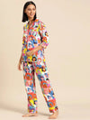 Shirt Pyjama nightwear set in Face Print