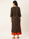 Women's Black Printed Kurta Sets-GW-1167-Black