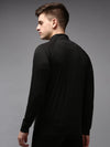 Men Black Solid Sweatshirt-DF-022-Black