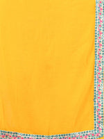 Yellow Mul Cotton Soft Saree With Embroidered Borders-MA62MCT33990004