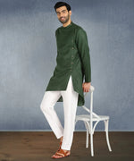 Hangup Men Standard Solid Men's Indian Wear-ST12946_Green_RubyLKurta