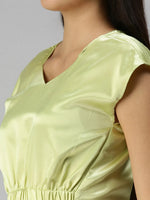 Women's Lime Green Tropical Top-AE-10216-Limegreen