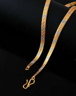 Dual Toned Self Designed Gold Plated Chain For Men-VOJ464