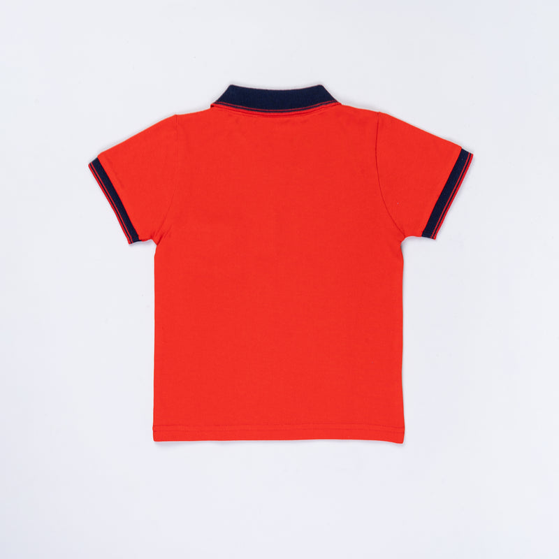 Mimino Boys Cartoon/Superhero Pure Cotton T Shirt (Red, Pack of 1)