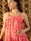 Strappy Layered Maxi Dress in Peach Tie & Dye-TP0459TD1