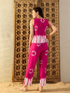 Waist Coat and Pants in Pink Tie & Dye-TP0550TD17