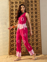 Waist Coat and Pants in Pink Tie & Dye-TP0550TD17