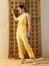 Waist Coat and Pants in Yellow Tie & Dye-TP0550TD23