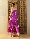 Strappy Layered Maxi Dress in Magenta Tie & Dye-TP0459TD16