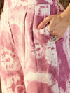 One button front open Top with Pants in Lavender Tie & Dye-TP0548TD8