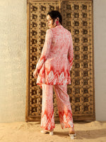 Three piece Co-Ord Set in Peach Tie & Dye-LW011TD22