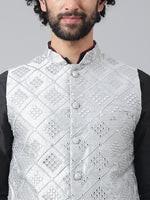 Hangup Men Standard Embroidered Men's Indian Wear-201A_Emb_Nehru